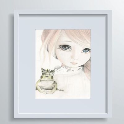 Kisses From a Frog no.2 - Hand-drawn Illustration