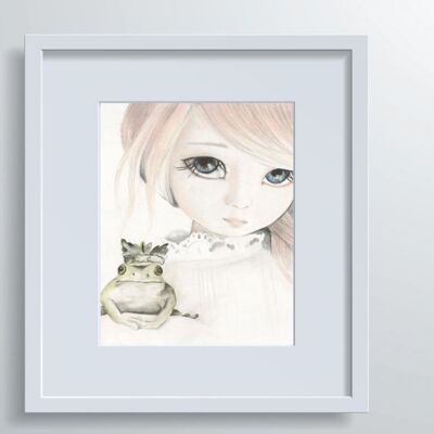 Kisses From a Frog no.2 - Hand-drawn Illustration