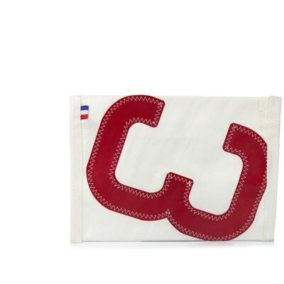 Zipped pouch in 100% recycled veil - Red n ° 3
