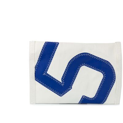 Zipped pouch in 100% recycled veil - Blue n ° 5