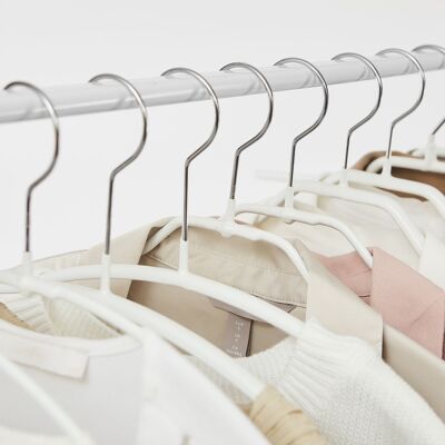 Clothes hanger set "For Her", white, 40-42 cm