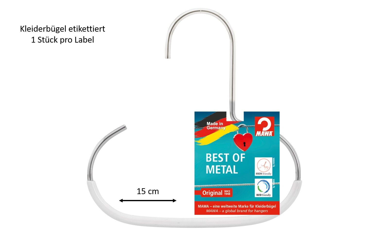 Appendiabiti Utensilio G1, bianco, 15 cm