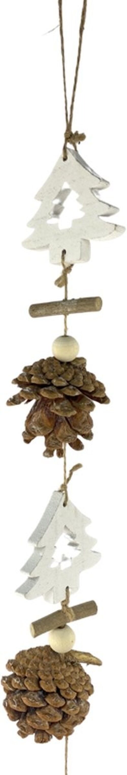 Kerst decoratie slinger - Garland Christmas Tree | 85 cm | Extra lange kerst slinger van natuurlijke materialen | Bruin
