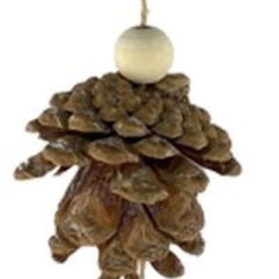 Kerst decoratie slinger - Sapin de Noël en guirlande | 85cm | Extra lange kerst slinger van natuurlijke materialen | Bruin