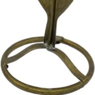 Kaarsen houder - Feder | 59cm | Landelijke kaarsen houder in de vorm van een veer | Antik Gold