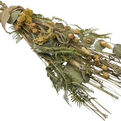 Percha decorativa Landelijke kerst - Droog bloemen | 55cm | Sfeervolle kerst versión | Material natural | Ingenio