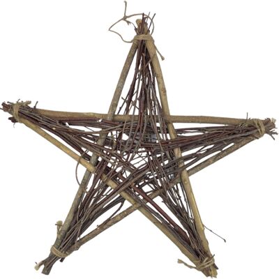Gevlochten Houten Kerst Ster - 46 cm | Decoratieve houten kerst ster | Kerst | Holzdekoration | vervaardigd uit hout | Kerst Dekoration | Braun
