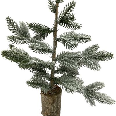 Natuurlijke kunst kerstboom op houten voet 46 cm