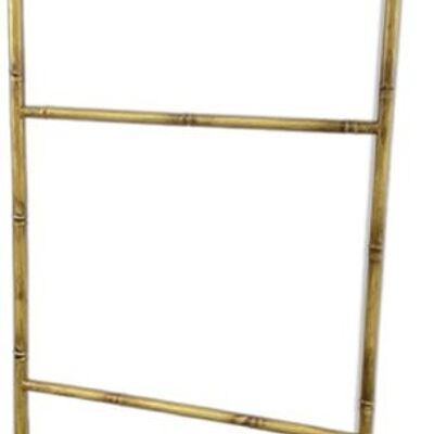 Metalen decoratie ladder - Bamboe | 173 x 45 cm | Opbergrek gemaakt van metaal met natuurlijke uitstraling | Bruin