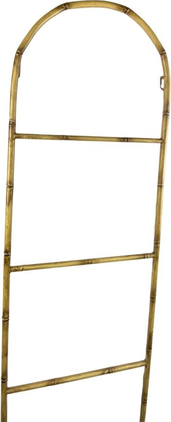 Échelle décorative en métal - Bambou | 173 × 45 cm | Opbergrek gemaakt van metal met natuurlijke uitstraling | Bruin 3