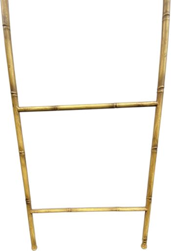 Échelle décorative en métal - Bambou | 173 × 45 cm | Opbergrek gemaakt van metal met natuurlijke uitstraling | Bruin 4