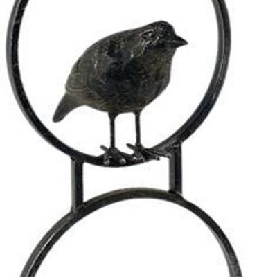 Decoratie Raam - Vogels | 55 cm | Decoratieve raam decoratie set con drie vogels in aparte ringen | Zwart