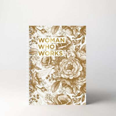Woman Who Works - Peonies Gold