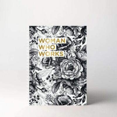 Woman Who Works - Peonies Black