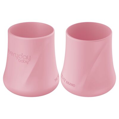 Lot de 2 gobelets en silicone Purple Rose