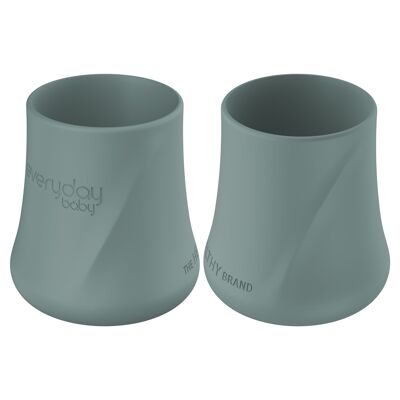 Pack de 2 vasos de silicona Harmony Green