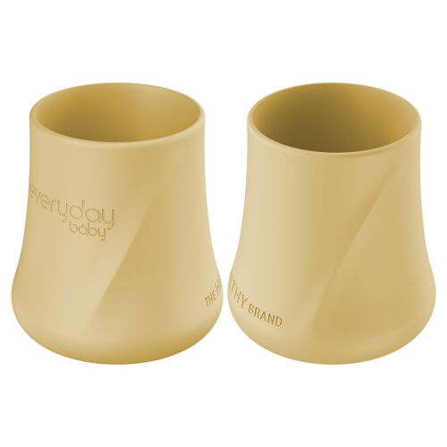Silicone Cup 2-pack Soft Yellow