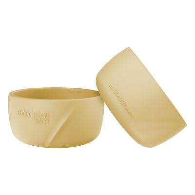 Lot de 2 bols en silicone doux jaune