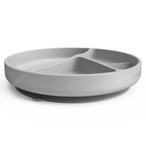 Silicone Suction Plate Quiet Grey
