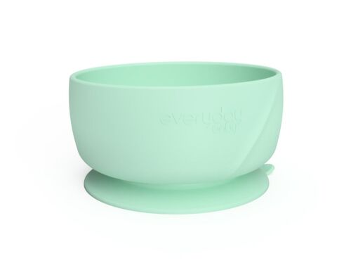 Silicone Suction Bowl Mint Green