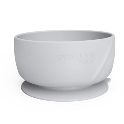Silicone Suction Bowl Quiet Grey