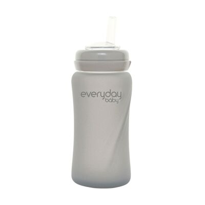 Glass Straw Bottle Healthy + 240ml Quiet Gray