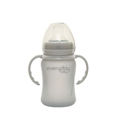 Glass Sippy Cup Healthy + 150 ml Quiet Gray