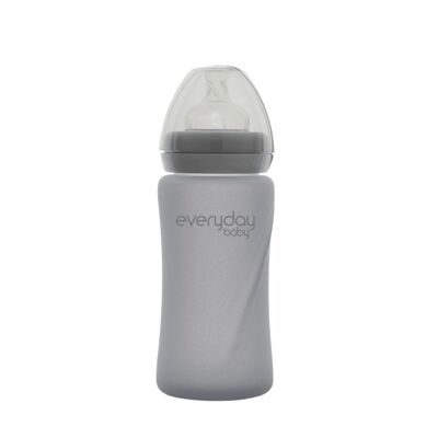 Glass Baby Bottle Healthy + 240 ml Quiet Gray