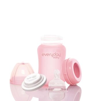 Biberon Verre Healthy + 150 ml Rose Rose 3