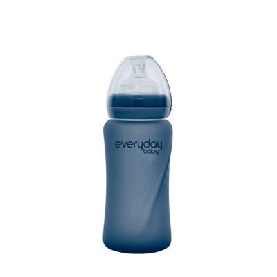 Glass Baby Bottle Heat Sensing Healthy + 240 ml Blueberry