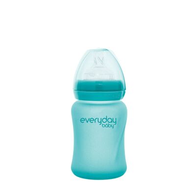 Glass Baby Bottle Heat Sensing Healthy + 150 ml Turquoise