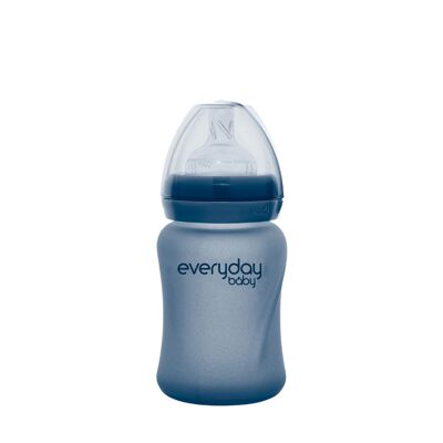 Glass Baby Bottle Heat Sensing Healthy + 150 ml Blueberry