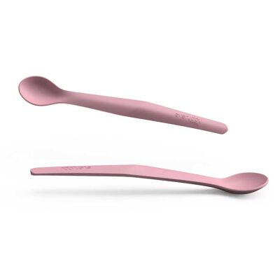 Silicone Spoon Purple Rose 2-Pack