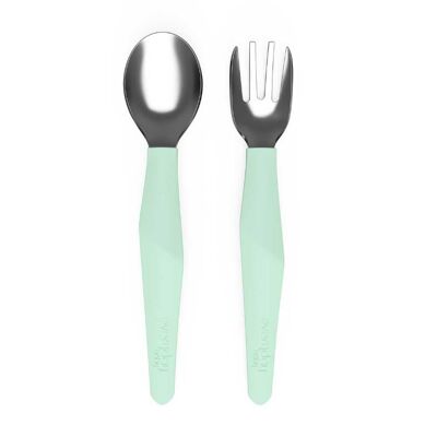 Stainless Steel Cutlery Set Mint Green 2-Pack