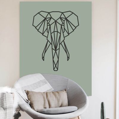 Afrikaanse Olifant geometrisch - 70cm - Notenhout