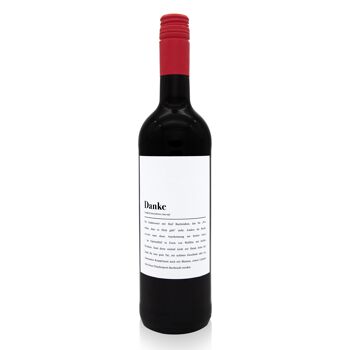 Étiquette de bouteille de vin : définition de remerciement 4