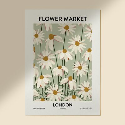 Flower Market London Art Print - Various Sizes