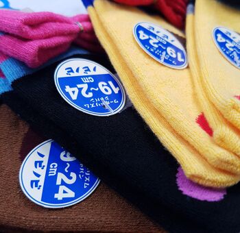 Chaussettes Japonaises Tabi Enfants en Coton et Motif Chien Made In Japan Taille Fr 31-37 3