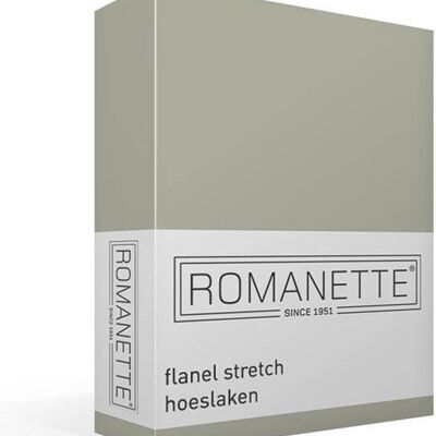 Romanette Velor Fitted Sheet Salie Green 200x220