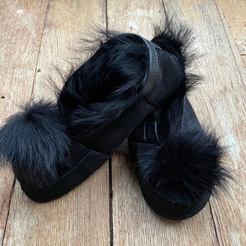 Tuscan Shearling Slippers - Black