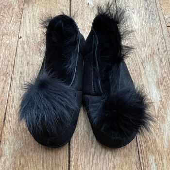 Chaussons Toscan Shearling - Noir 3