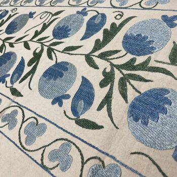 Tenture murale textile brodée à la main Uzbeki Suzani | Décoration d'intérieur | Coureur | 50 cm x 178 cm SUZ1205014 3