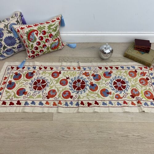 Uzbeki Suzani Hand Embroidered Textile Wall Hanging | Home Décor | Runner | 50cm x 178cm SUZ1205012