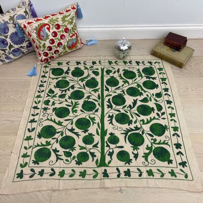 Uzbeki Suzani Hand Embroidered Textile Wall Hanging | Home Décor | Square | 100cm x 100cm SUZ1205011