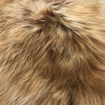 AMAZING Islandais Bronze Russet Brown Sheepskin Rug Eco Dyed Sheepskin Throw - L 8