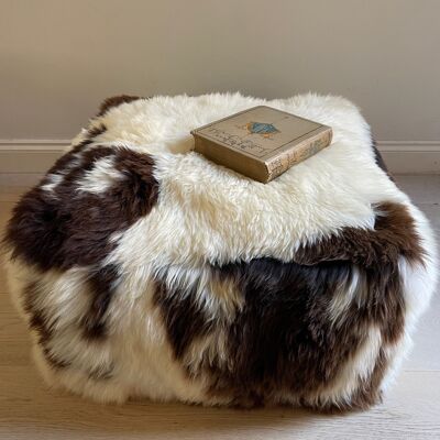 All Squared Up Sheepskin Floor Cushion - British Rare Breed Spotted IN STOCK