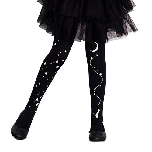 Starry Night Glow-in-the-Dark Girls Tights 40 Denier