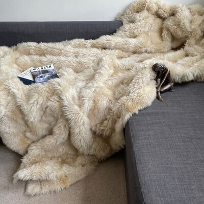 Champagne Tuscan Shearling Throw | Rug | Ultra Luxe Dense - 230cm x 250cm
