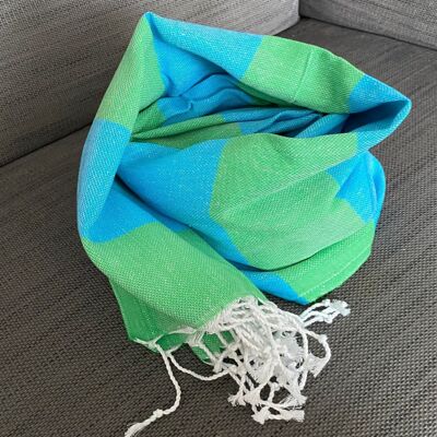 Roc Hammam Towel | Green & Blue