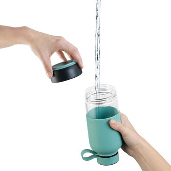 Bottle to go turquoise (verre)* 5